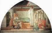 Fra Filippo Lippi The Birth and Naming of  St John the Baptist USA oil painting artist